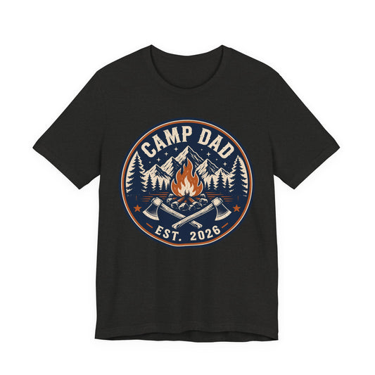 Camp Dad T-Shirt - Retro Outdoor Camping Tee for Fathers