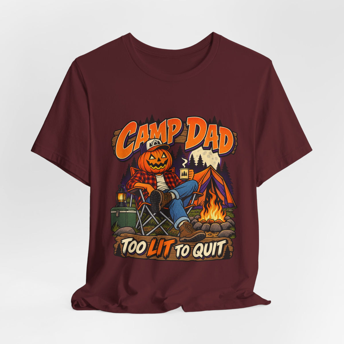 Too Lit To Quit Campfire Tee