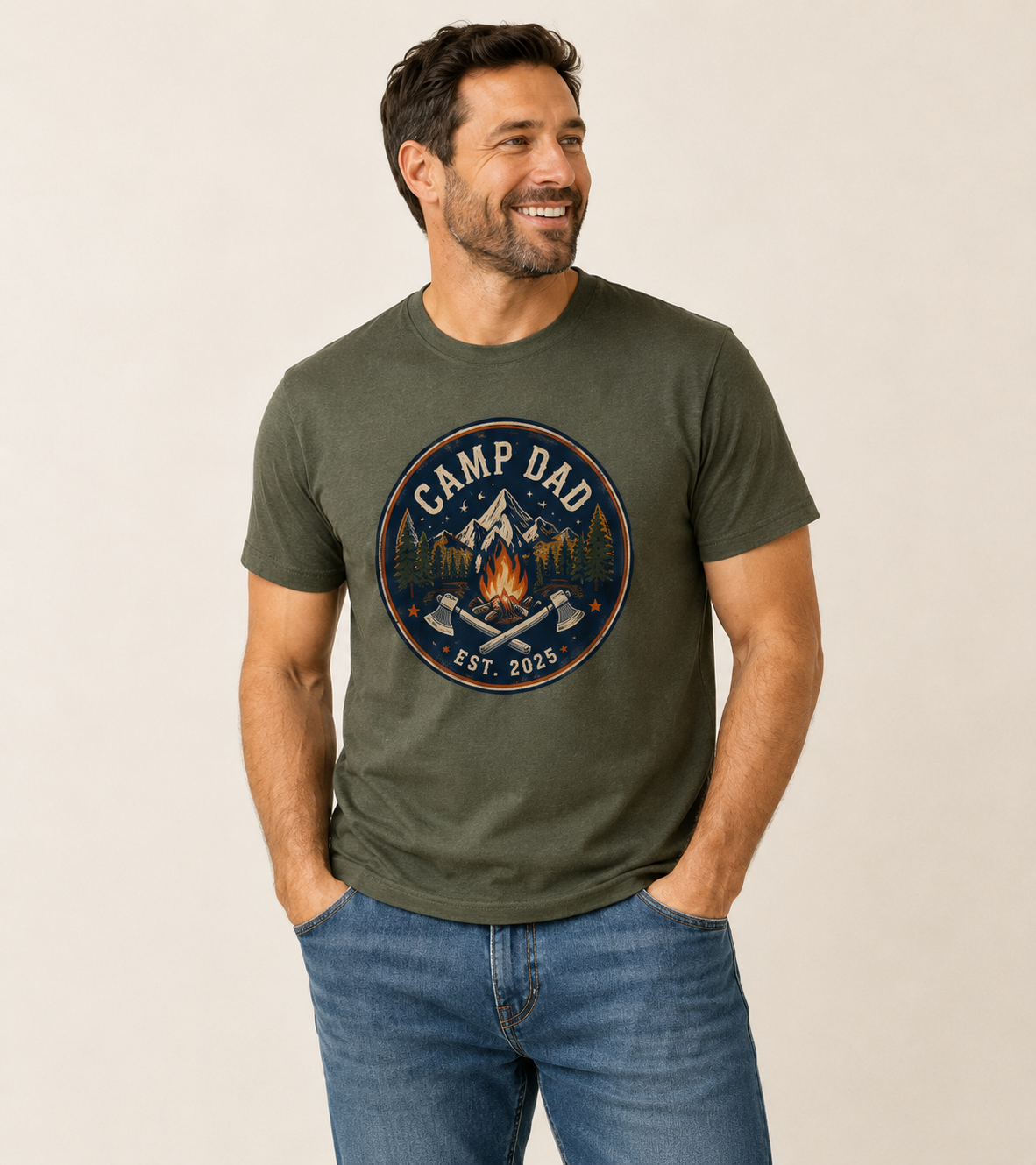 Camp Dad Vintage Outdoor T-ShirtCamp Dad