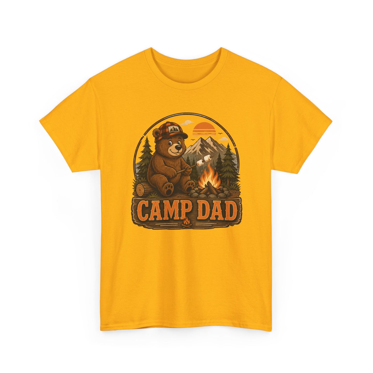Camp Dad T‑Shirt — Vintage Bear Camping  Tee