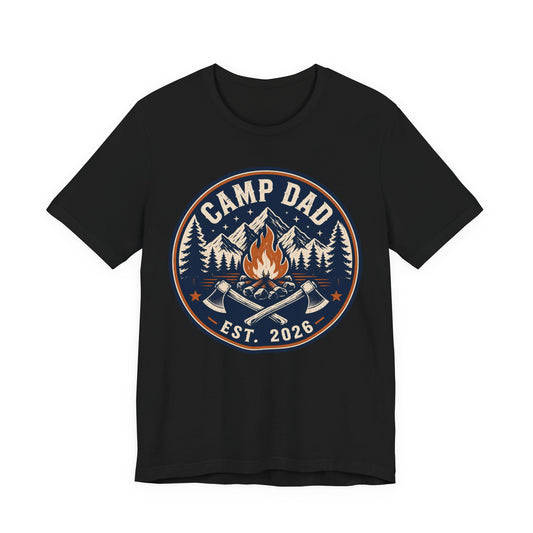 Camp Dad T-Shirt - Retro Outdoor Camping Tee for Fathers