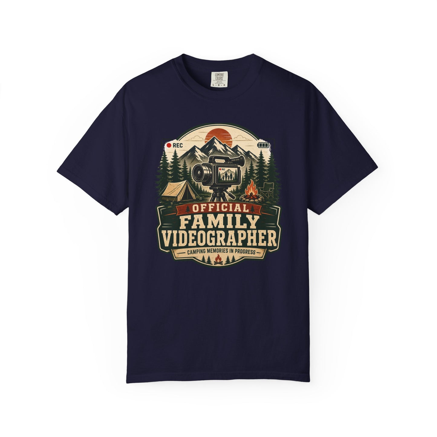 Official Family Videographer T-Shirt - Vintage Camping Tee
