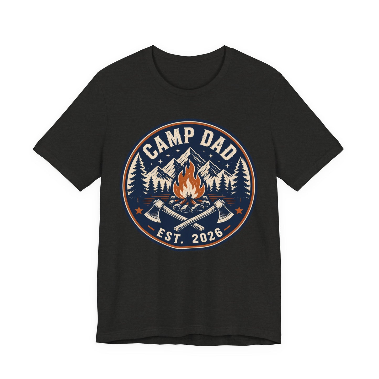 Camp Dad T-Shirt - Retro Outdoor Camping Tee for Fathers