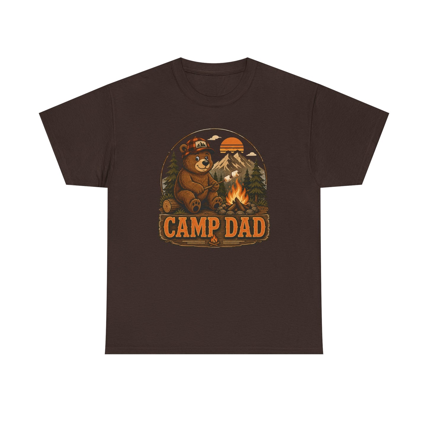 Camp Dad T‑Shirt — Vintage Bear Camping  Tee