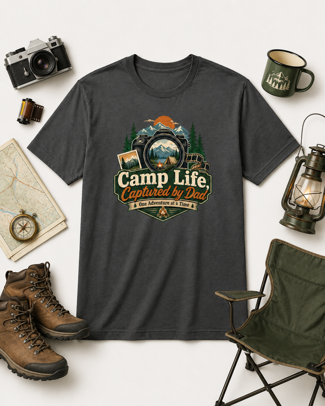 Camp Life T-Shirt - Vintage Campfire Tee