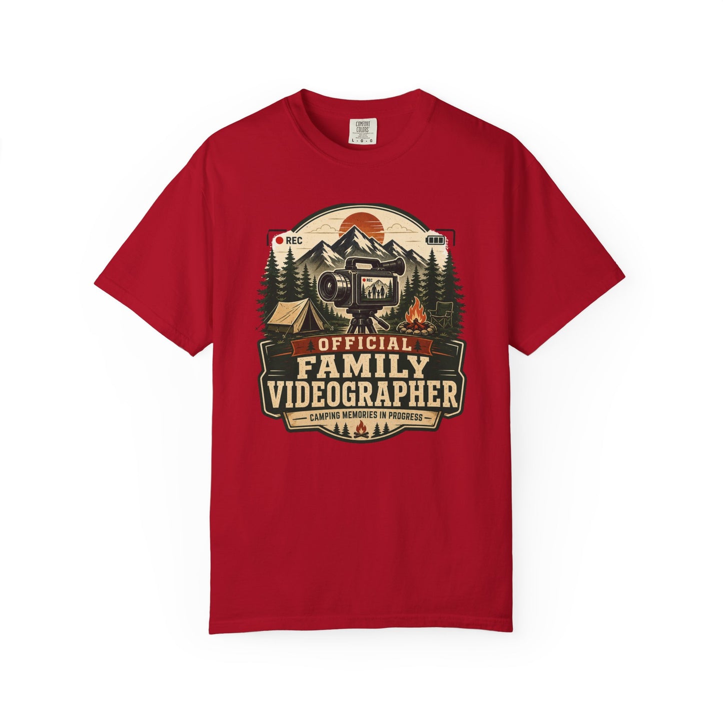 Official Family Videographer T-Shirt - Vintage Camping Tee