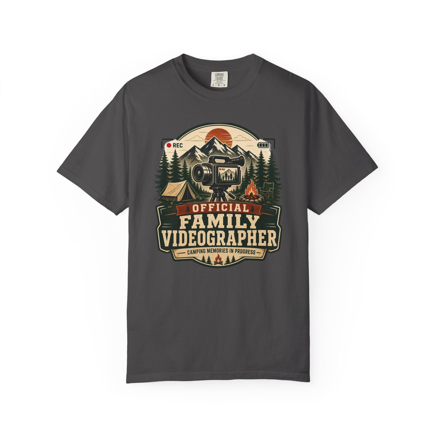 Official Family Videographer T-Shirt - Vintage Camping Tee