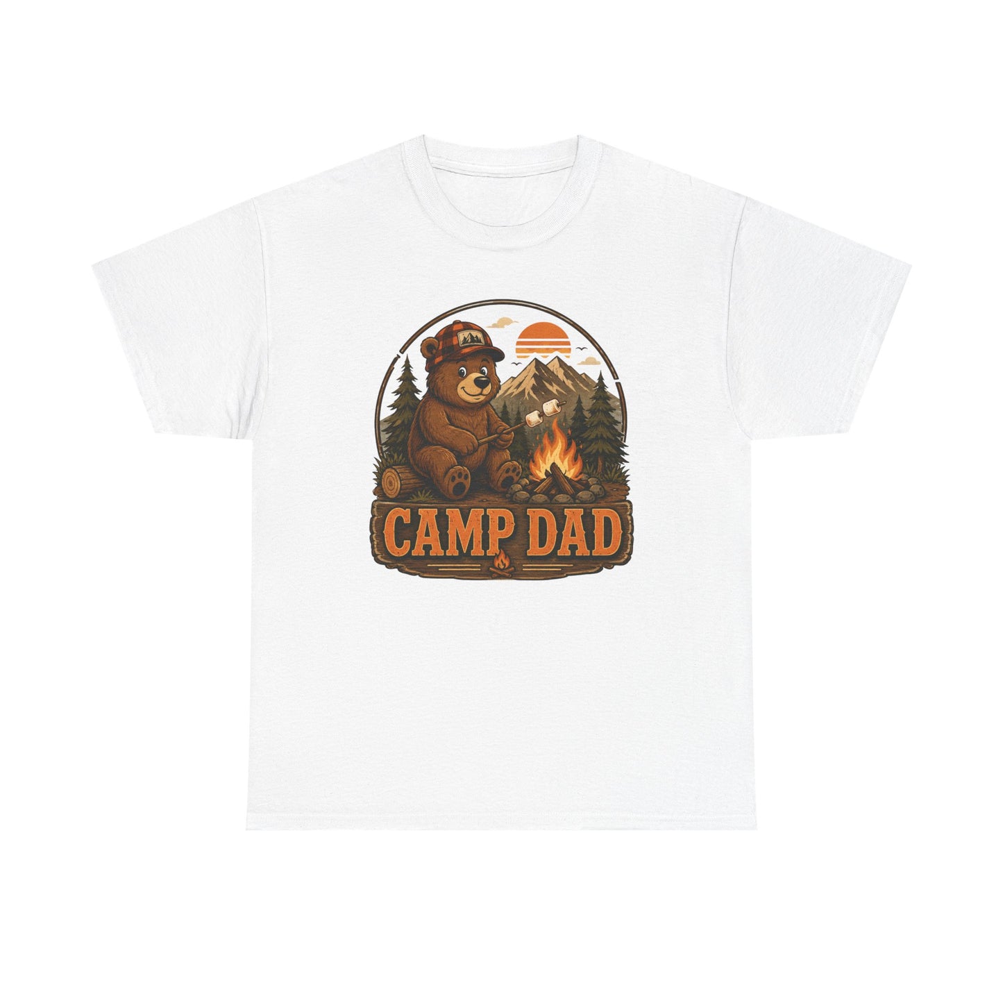 Camp Dad T‑Shirt — Vintage Bear Camping  Tee