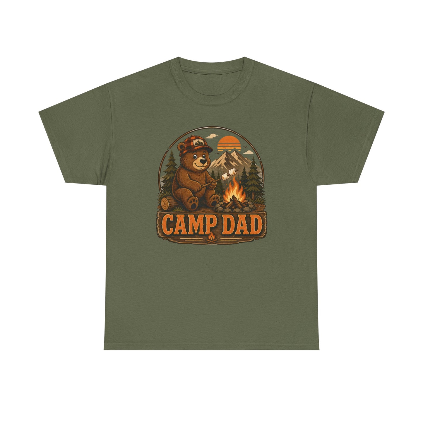 Camp Dad T‑Shirt — Vintage Bear Camping  Tee
