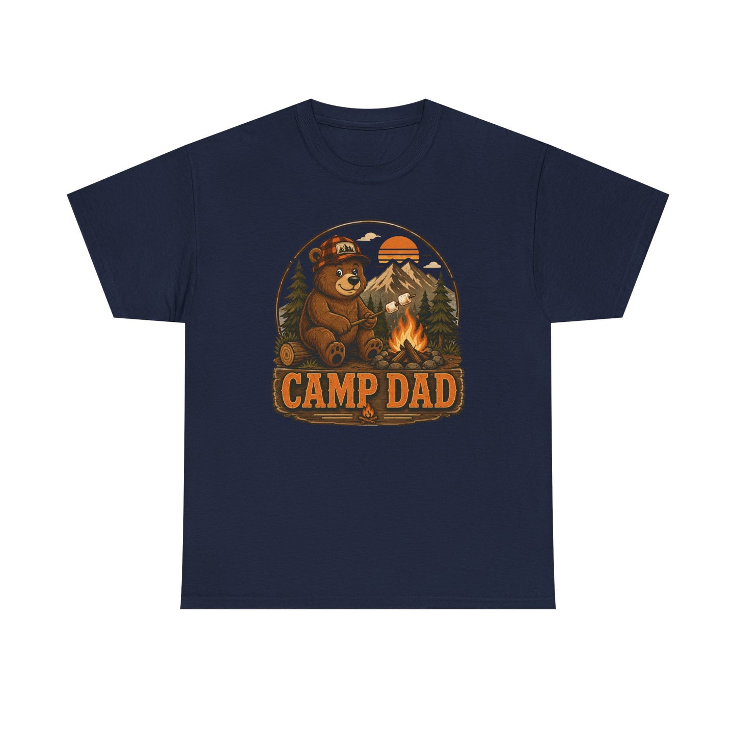 Camp Dad T‑Shirt — Vintage Bear Camping  Tee