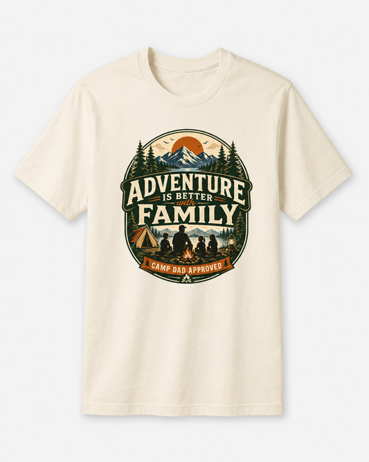 Adventure Is Better With Family T-Shirt — Camping Outdoor Family Graphic Tee